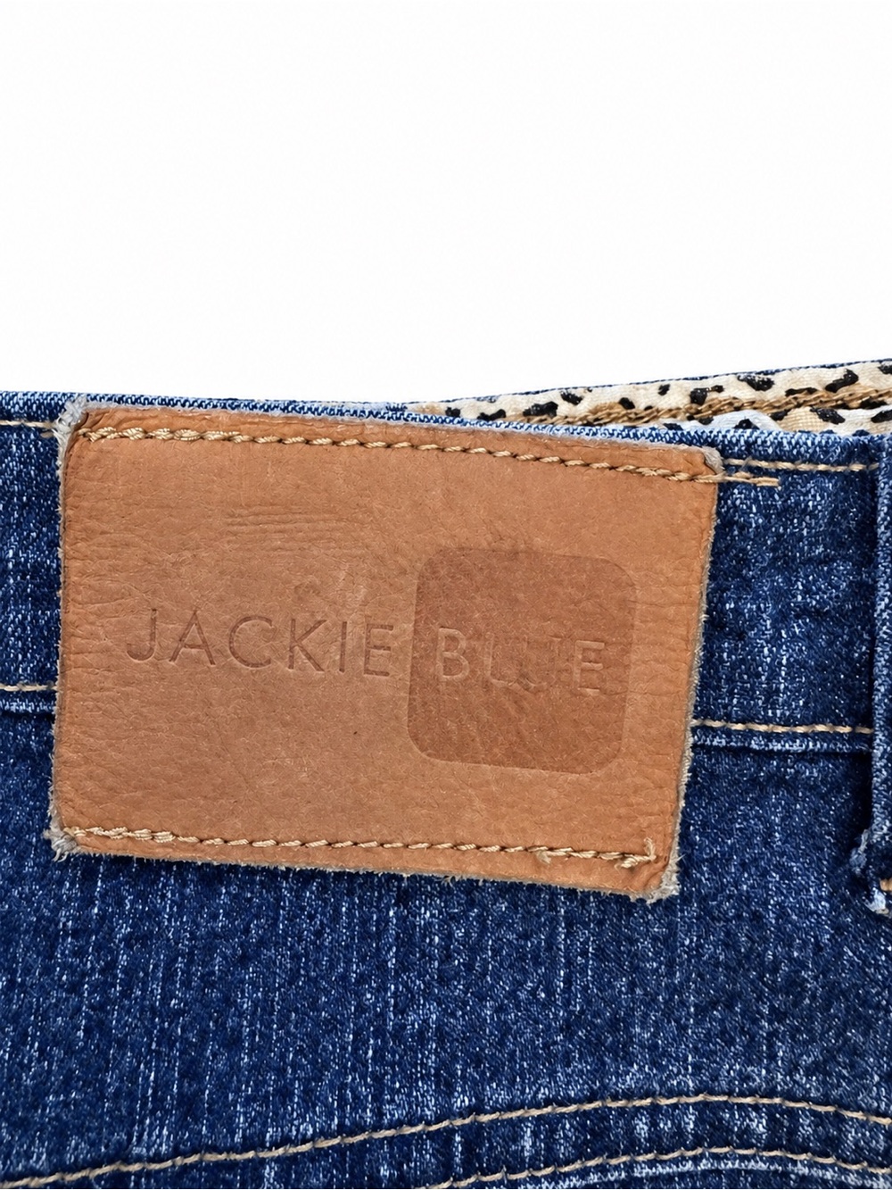 Jackie Blue Size 16 Dark Wash Stretch Denim Pencil Skirt Y2K - Picture 5 of 8